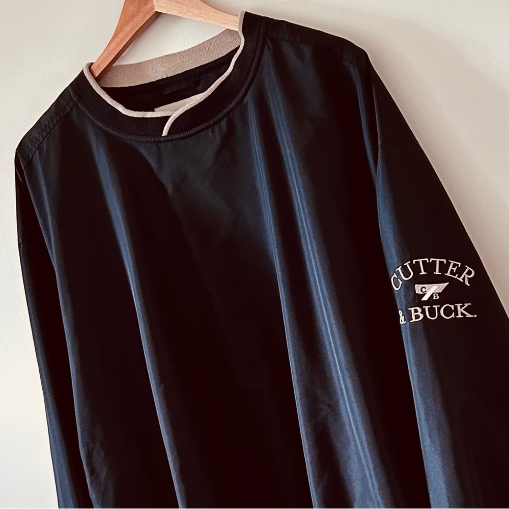 Cutter & Buck ClimaGuard Windbreaker Pullover Jacket Mesh Lining Black Men’s XXL - Picture 2 of 14